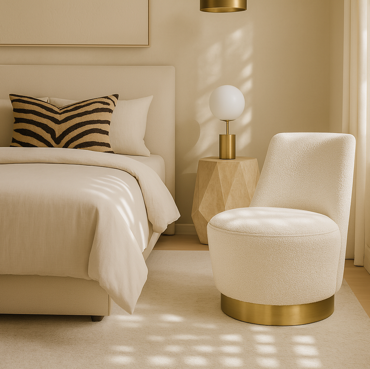 Chateau Swivel Accent Chair Vanilla Oat