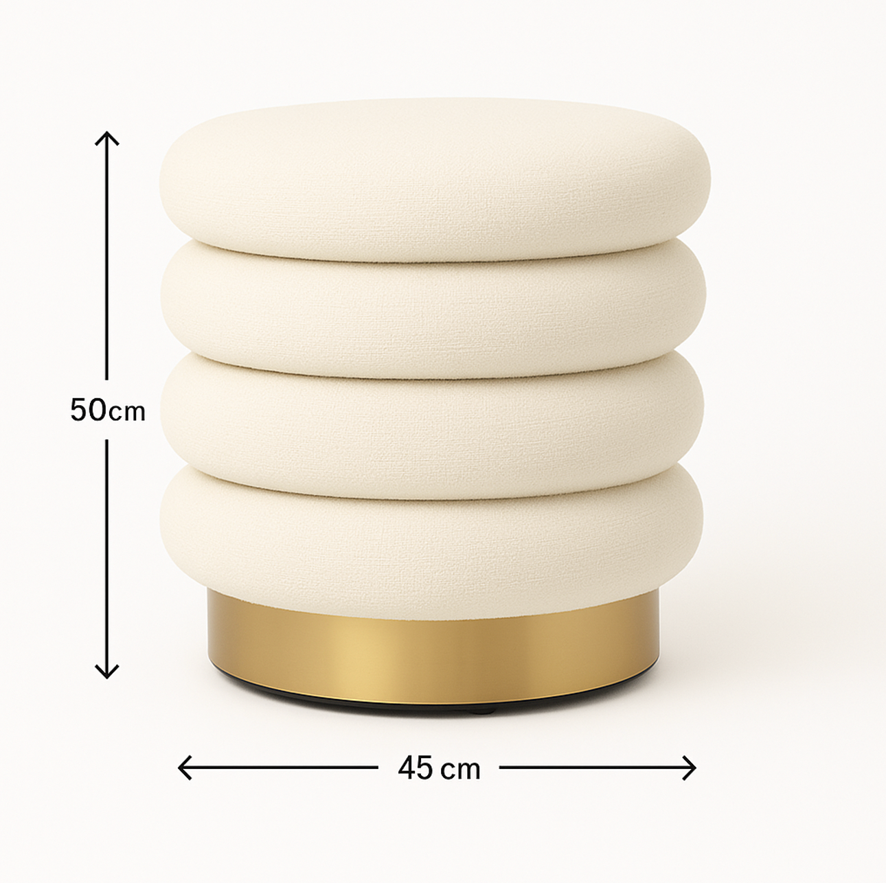 Roma Storage Ottoman - Off White