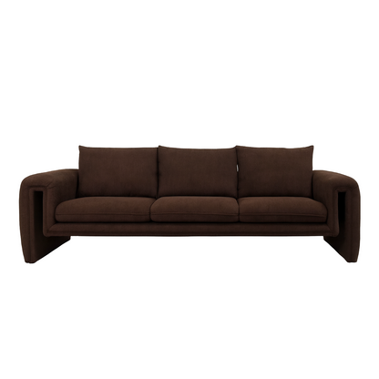Peru 3 Seater Sofa - Espresso Velvet