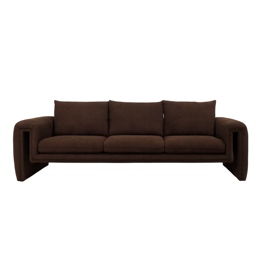 Peru 3 Seater Sofa - Espresso Velvet