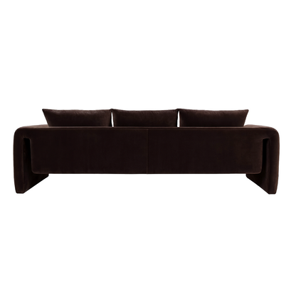Peru 3 Seater Sofa - Espresso Velvet