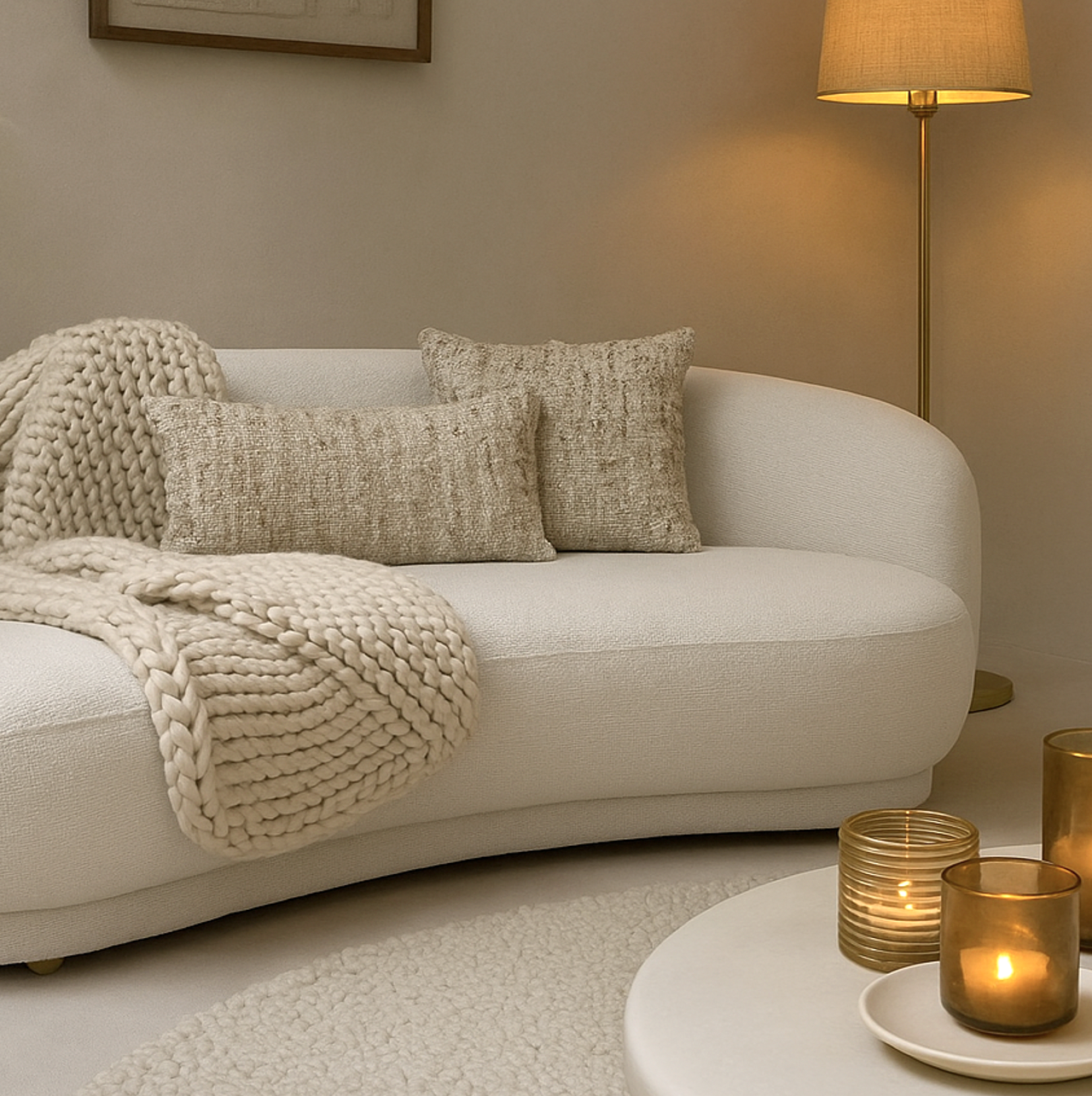 Capri 3 Seater Sofa - Ivory