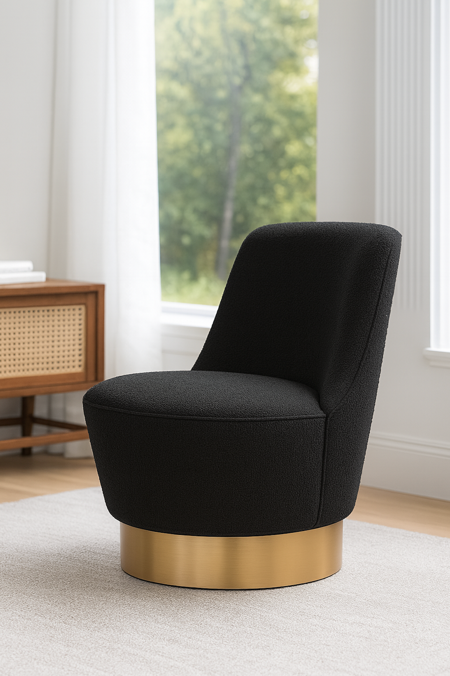 Chateau Swivel Accent Chair - Black