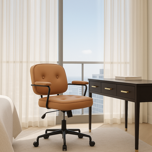 Harriet Office Chair Tan - Furniture Hire