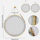 80CM ROUND GOLD HANGING LED MIRROR