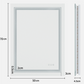 50CM X 70CM RECTANGLE FRAMELESS LED BATHROOM MIRROR