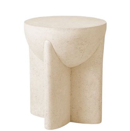 Zelda Stone Side Table - Sand