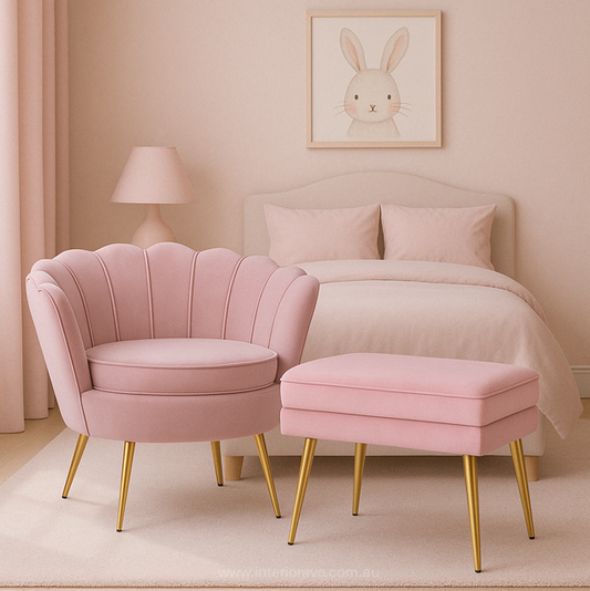 Shell Accent Chair - Pink – furniture piece by Interior Ave