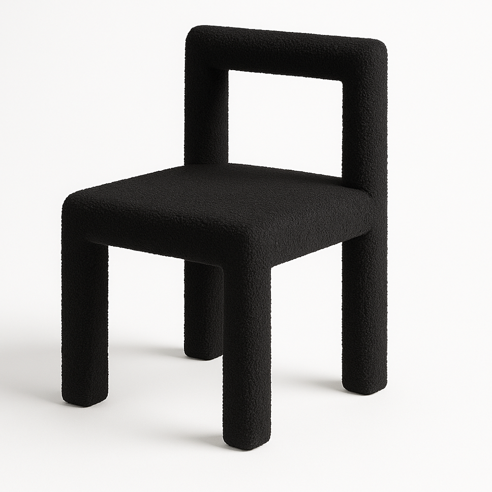 Forma Black Boucle Dining Chair – furniture piece by Interior Ave