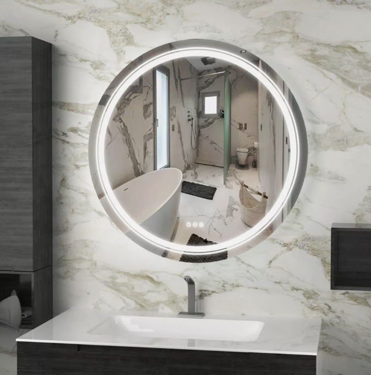 60cm Round Frameless LED Bathroom Mirror