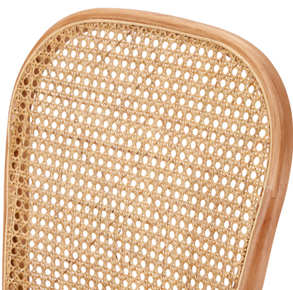 Riviera Wood Rattan Cafe Dining Chair - Natural - Set of Two
