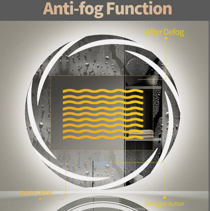 80cm Round Halo LED Bathroom Mirror