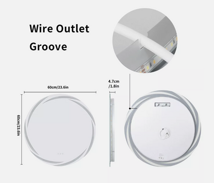 60cm Round Halo LED Bathroom Mirror