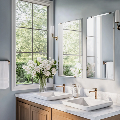 Regent Rectangle Frameless Wall Mirror