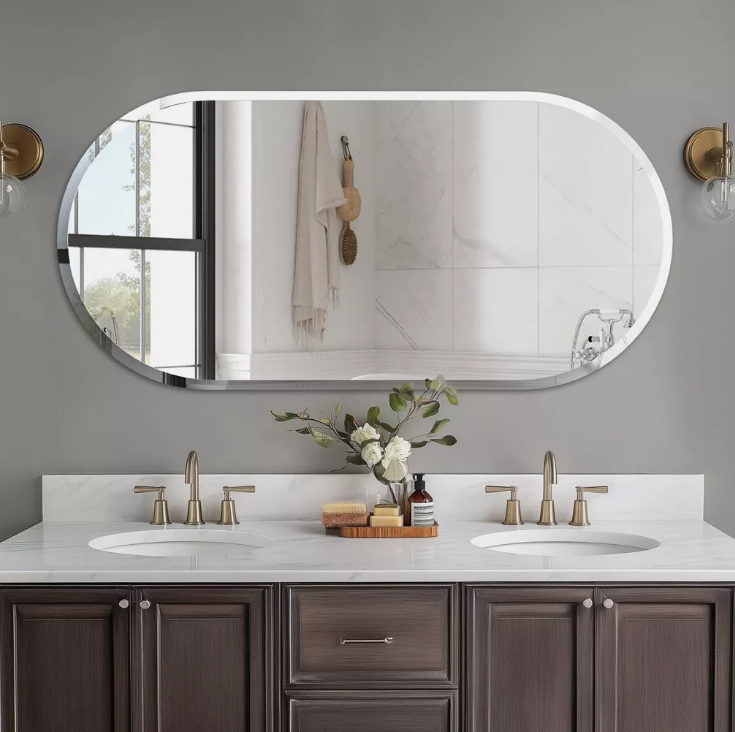 Monarch Oval Frameless Wall Mirror