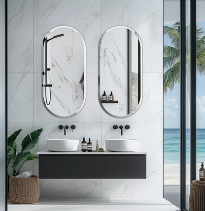 Monarch Oval Frameless Wall Mirror