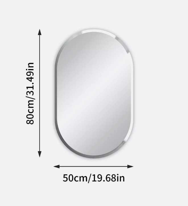 Monarch Oval Frameless Wall Mirror