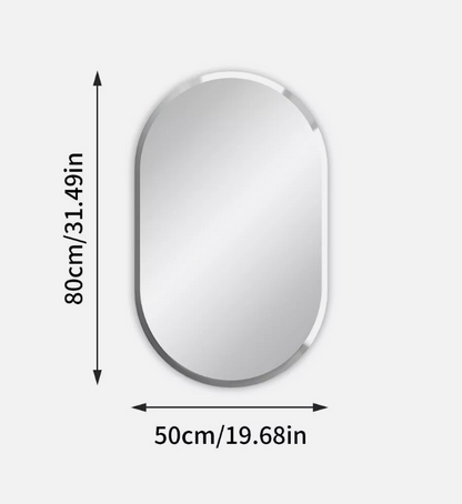 Monarch Oval Frameless Wall Mirror