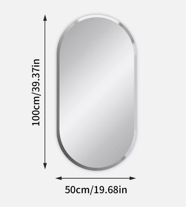 Monarch Oval Frameless Wall Mirror