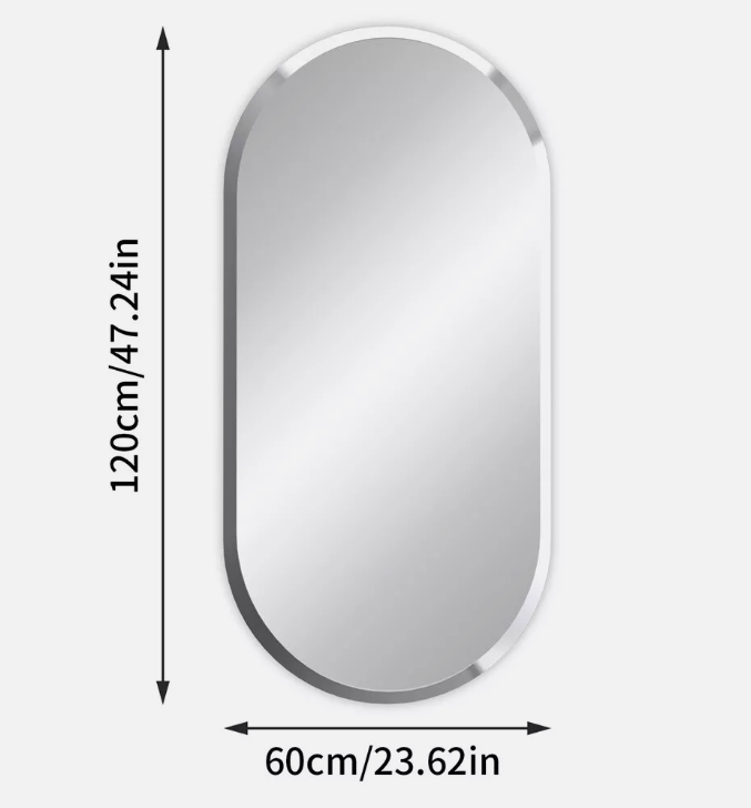 Monarch Oval Frameless Wall Mirror