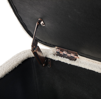 Orion Storage Bench Ottoman - Off White