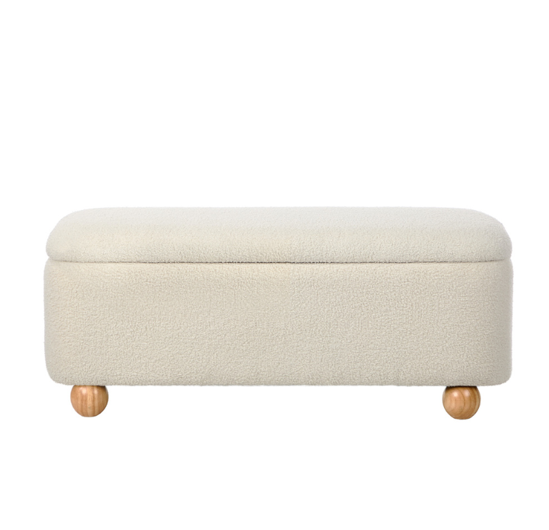 Orion Storage Bench Ottoman - Off White