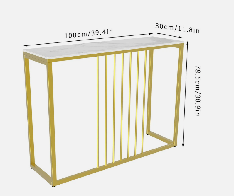 Aurelia Hallway Console Table - Gold
