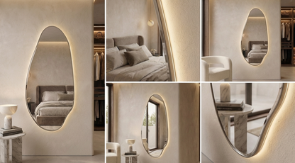 Jewel Irregular LED Wall Mirror – Backlit Statement Mirror