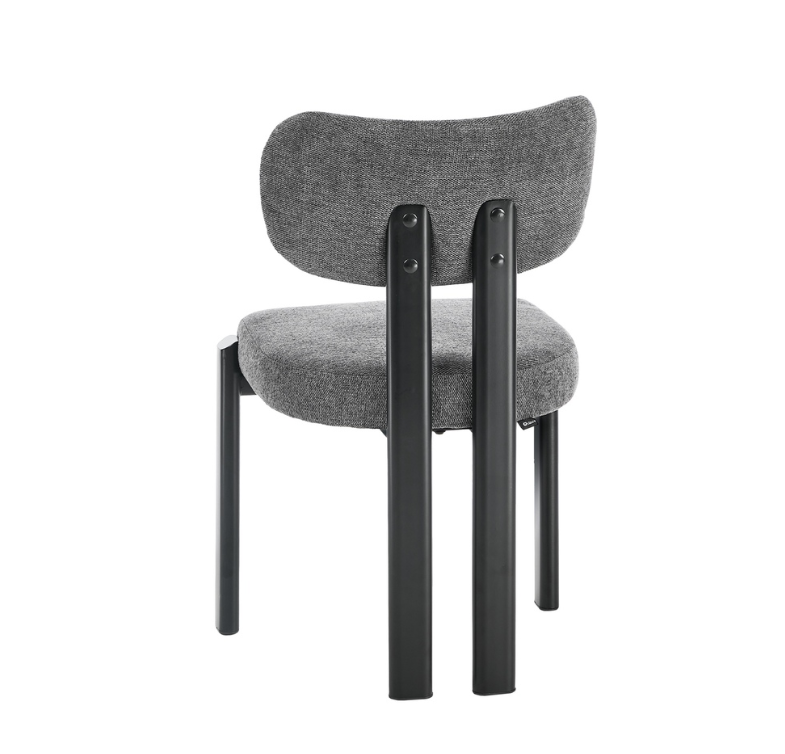 Cali Fabric Dining Chair - Charcoal - Set of Two