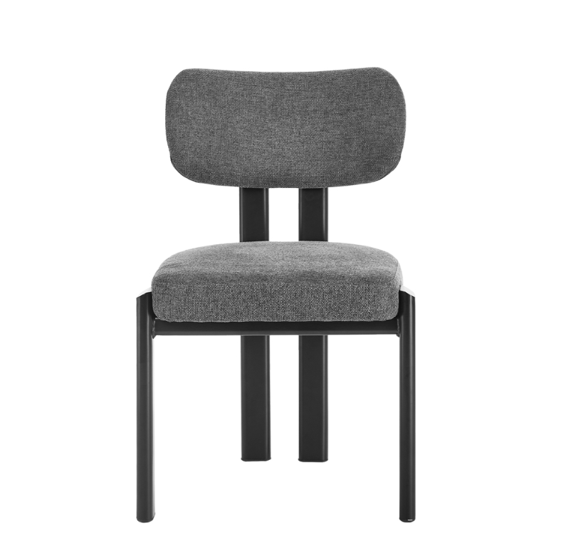 Cali Fabric Dining Chair - Charcoal - Set of Two