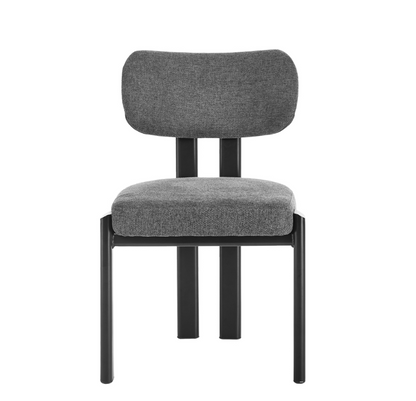 Cali Fabric Dining Chair - Charcoal - Set of Two