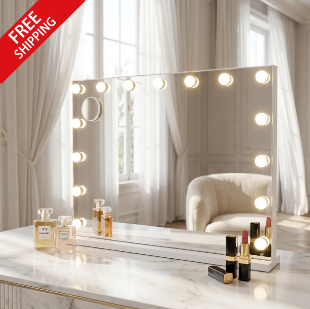 Hollywood Lux LED Makeup Mirror - Bluetooth - XL – Designer mirror by Interior Ave