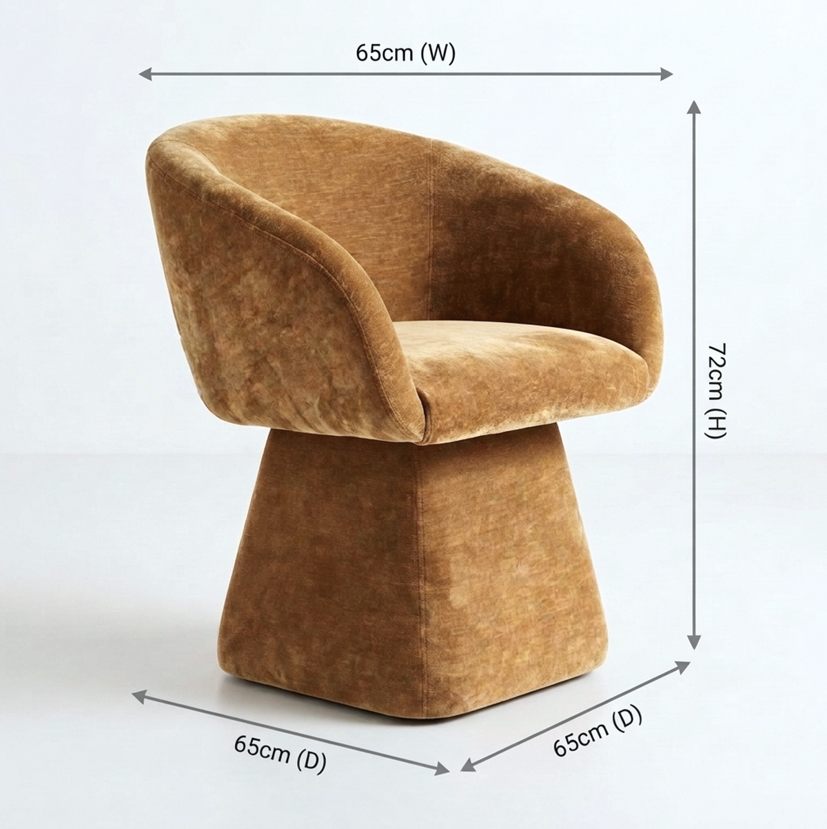Merlo Swivel Chair in Cinnamon