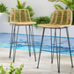 Urban Wicker Bar Stool - Set of Two - Natural