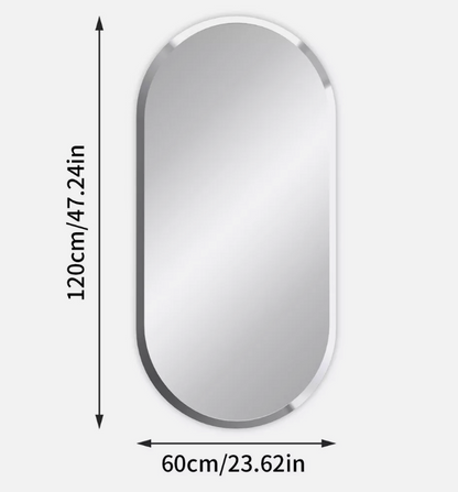 Monarch Oval Frameless Wall Mirror