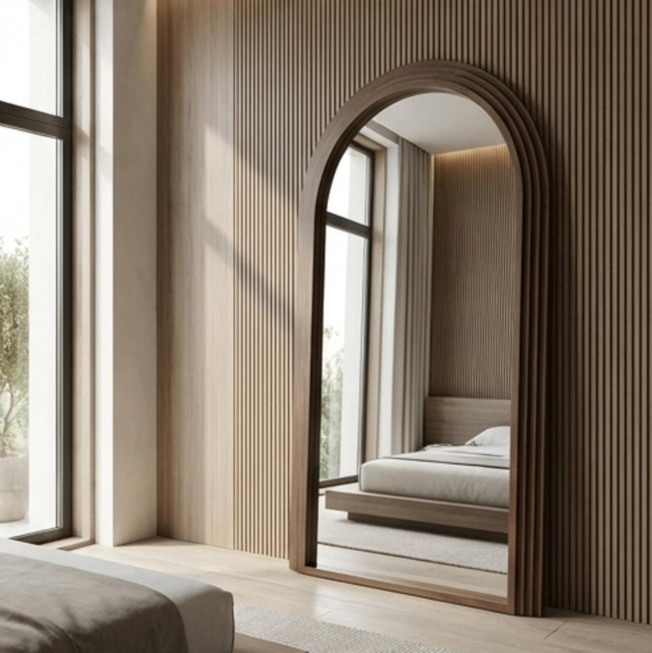 Sierra Walnut Statement Mirror – Signature Mirror by Interior Ave