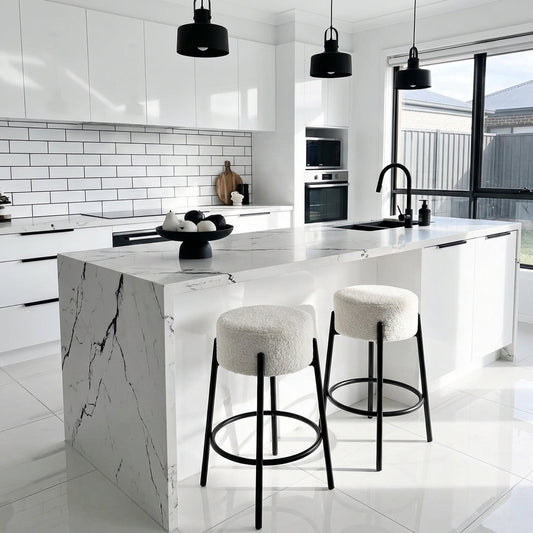 Soho Bar Stool - Black - Set of Two – modern bar stool by Interior Ave