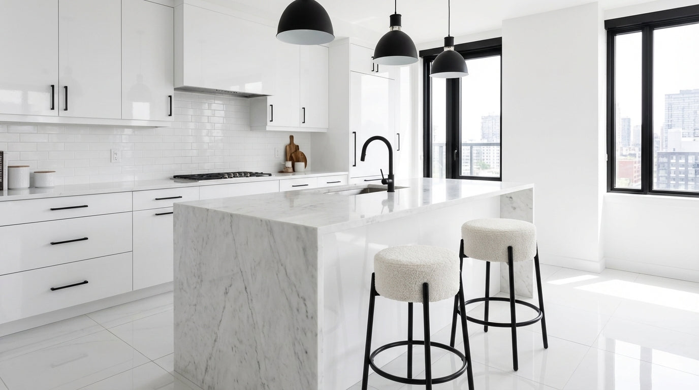 Soho Bar Stool - Black - Set of Two – modern bar stool by Interior Ave