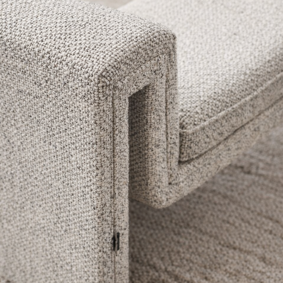 Solace Tweed Bench - Frosted Grey | Stylish Bedroom Bench By Interior Ave