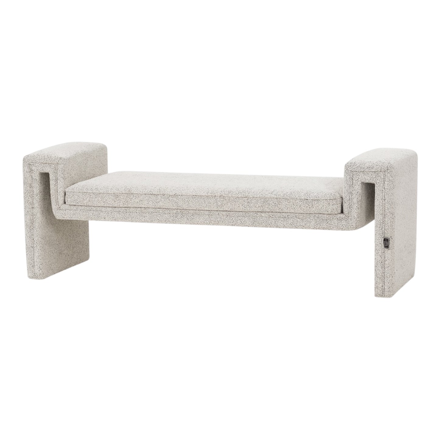 Solace Tweed Bench - Frosted Grey | Stylish Bedroom Bench By Interior Ave