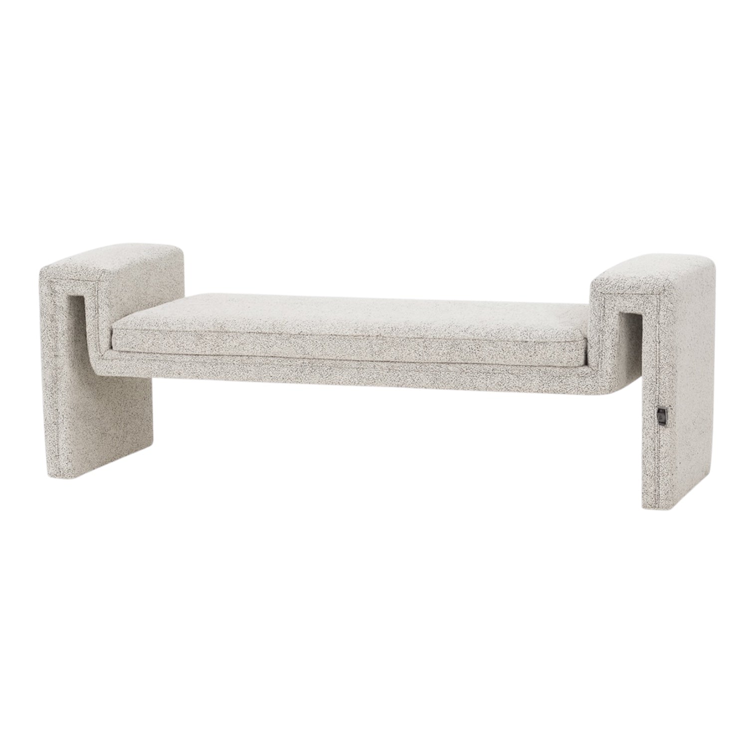 Solace Tweed Bench - Frosted Grey | Stylish Bedroom Bench By Interior Ave