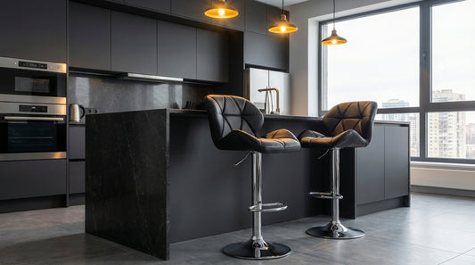 Top Deck Bar Stool - Black - Set of Two – modern bar stool by Interior Ave