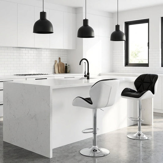 Top Deck Bar Stool - Black & White (Set of 2)