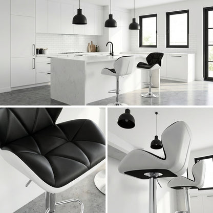 Top Deck Bar Stool - Black & White (Set of 2)