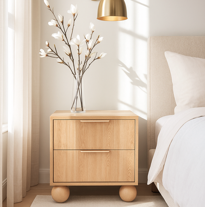 Tova Bedside Table 2 Drawers