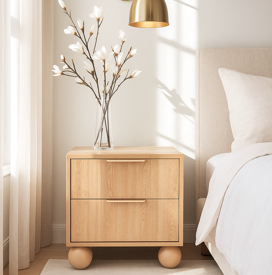 Tova Bedside Table 2 Drawers