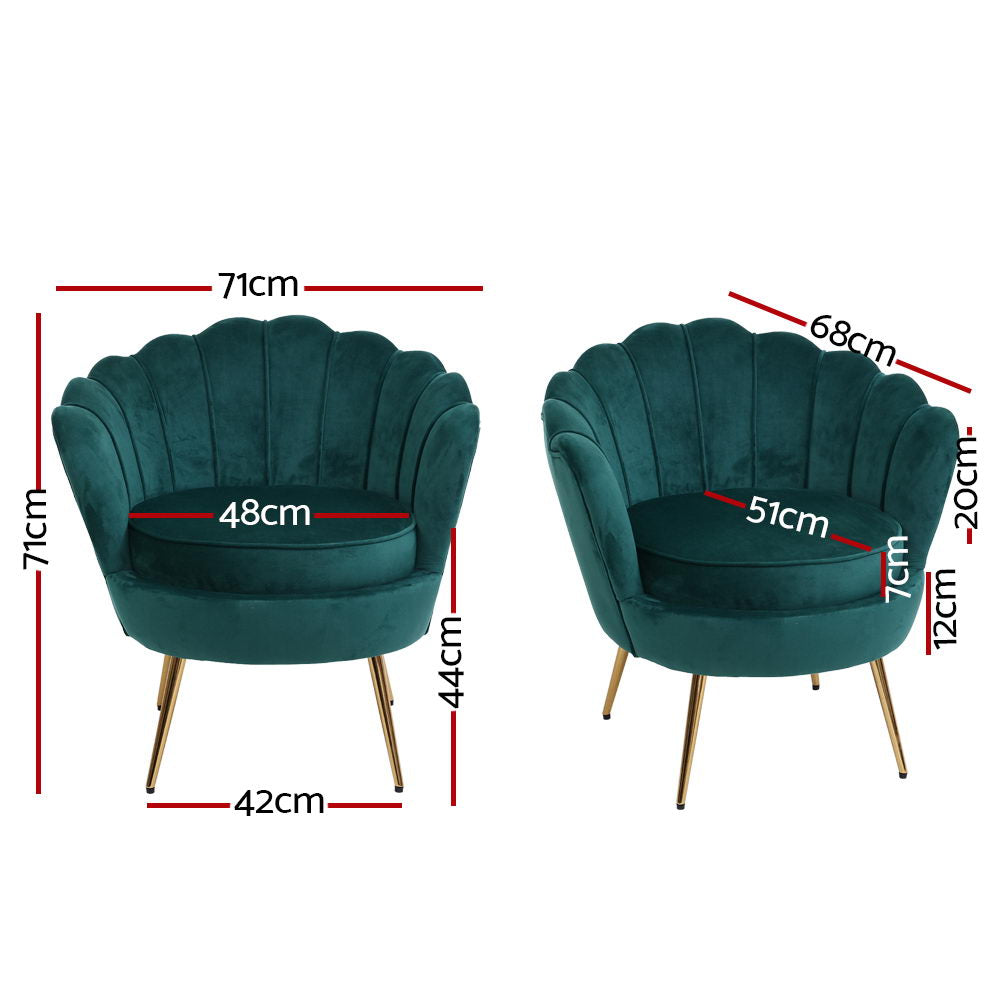 SHELL ACCENT CHAIR - EMERALD