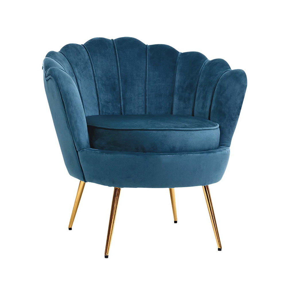 Shell Chair Blue Shell Accent Chair Navy Blue | Designer Accent Chairs | Interior Ave