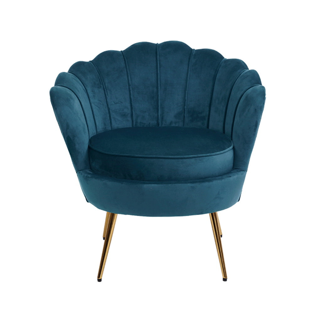 SHELL ACCENT CHAIR - NAVY BLUE