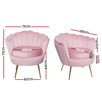 Shell Accent Chair - Pink – furniture piece by Interior Ave